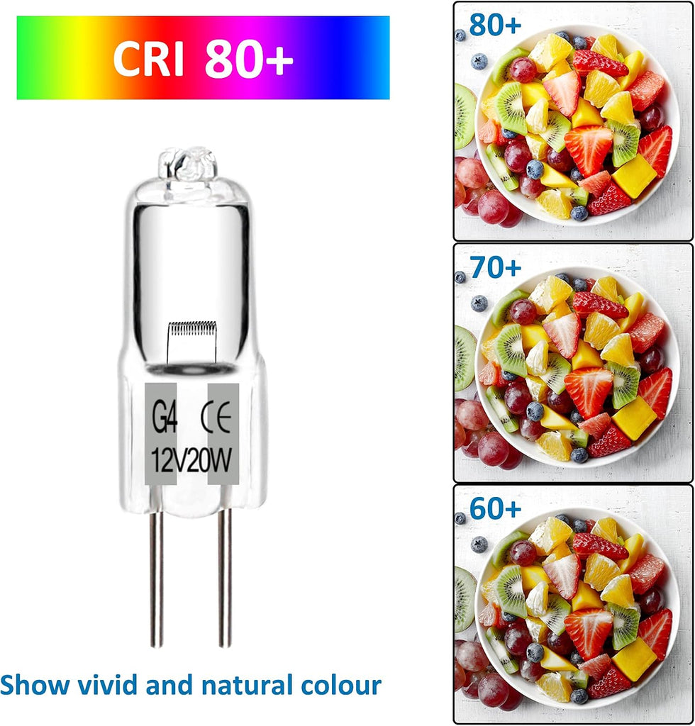 JC Halogen Bulb 12V 20W G4 Bulb T3 Bi-Pin Bulb
