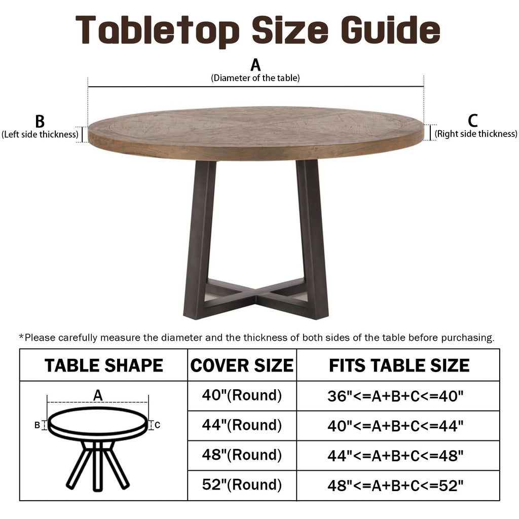 Winter Round Fitted Tablecloth with Elastic Edge, Water-Resistant Reusable Christmas Cardinal Bird Snowflake Red Table