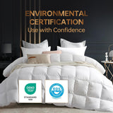 Goose Down Comforter Twin, Fluffy Soft Noiseless Duvet Insert, 100% Cotton Shell, 750+ Fill Power, 4
