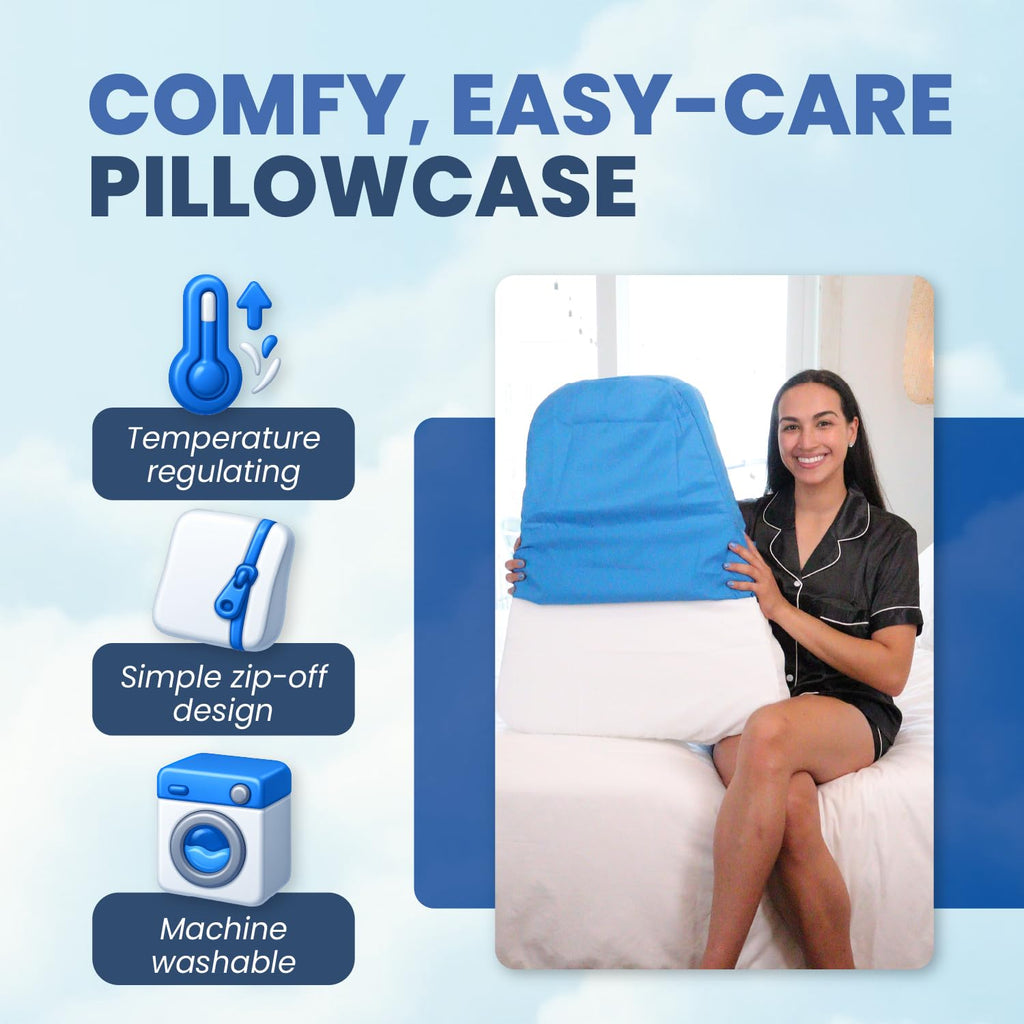 For Side Sleepers, Medium 4" Leg Pillow for Between Knees, Soft Full-Leg Support for Comfort, Natural Alignment and