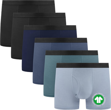Organic Cotton Boys Underwear Boxer Briefs 6 Pack Comfort