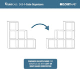 ClosetMaid Cubeicals 3-2-1 Cube Storage Shelf Organizer Bookshelf, 3 Tier, Steps, Corner Unit, Easy Assembly, Wood