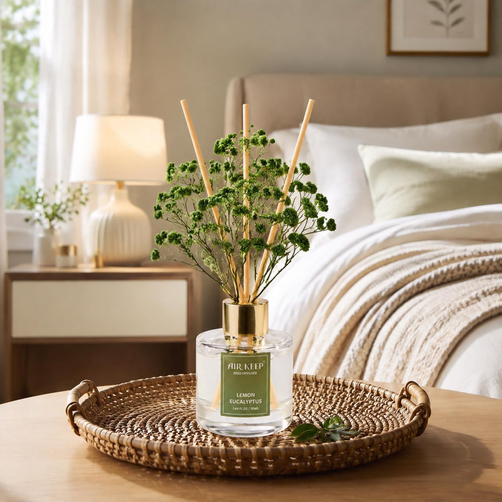 Reed Diffuser, Coconut Pineapple Lemon Eucalyptus Cranberry Apple Oil Reed Diffusers Living Room Office - Set of 3