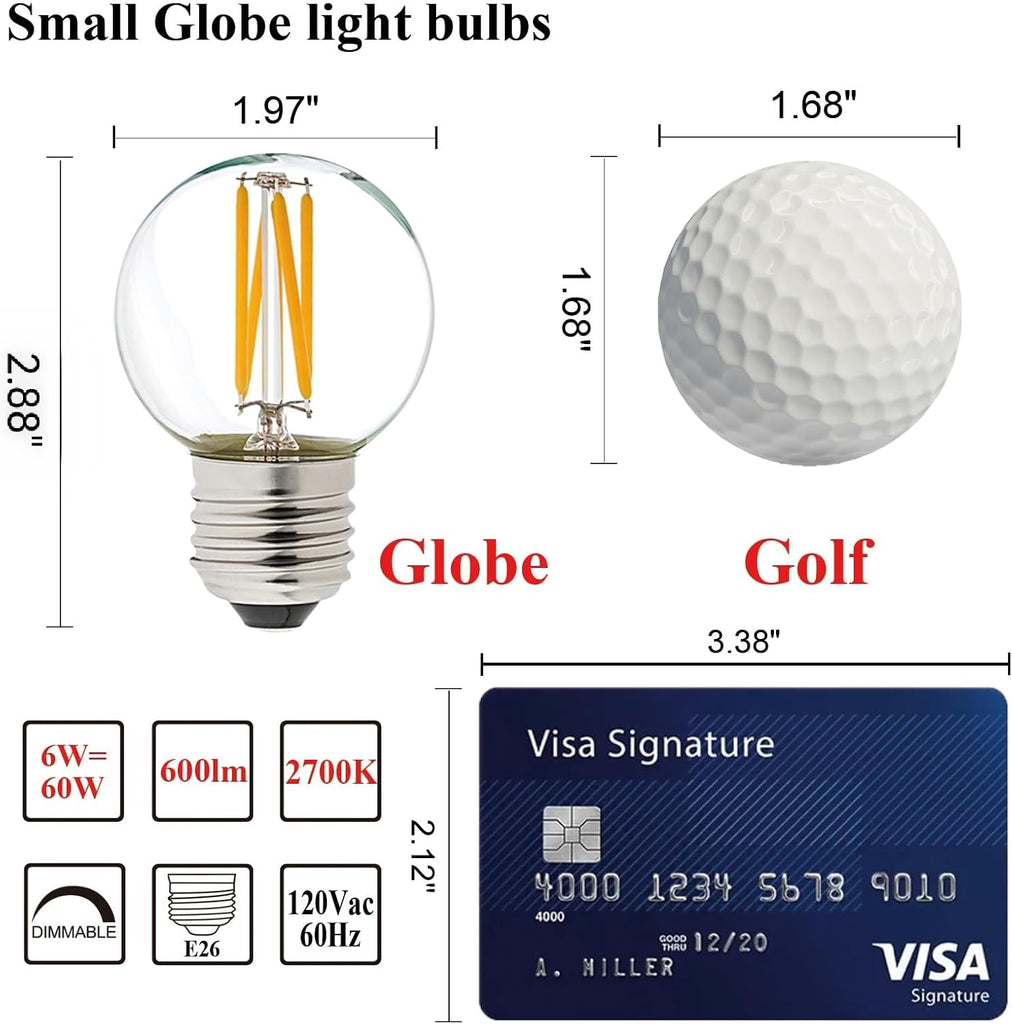 G16.5 Edison Bulbs,E26 Led Bulb 60 watt,Warm White 2700K,Clear