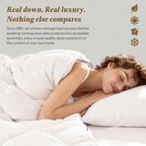 Luxury Feather Down Fiber Comforter King, Ultra-Soft Egyptian Cotton-Blend Fabric