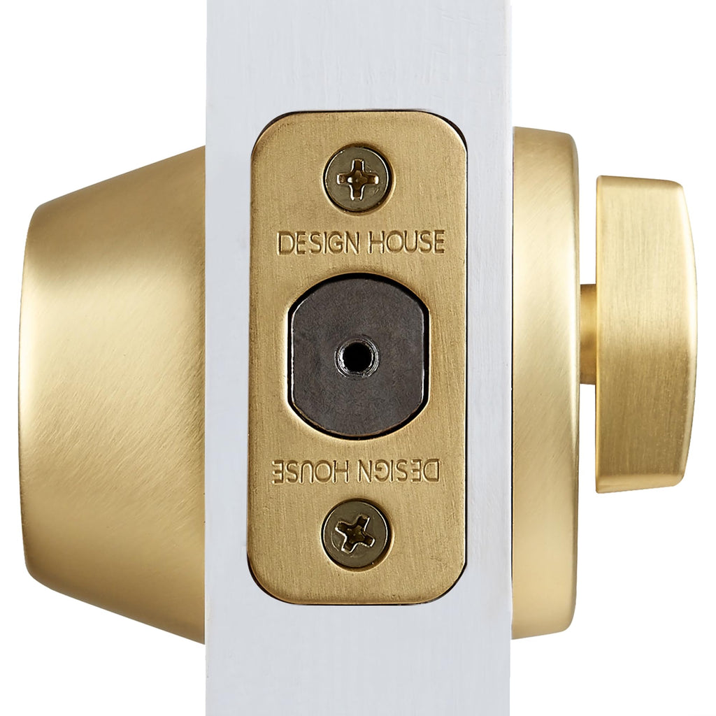 Single Cylinder Deadbolt, Satin Brass