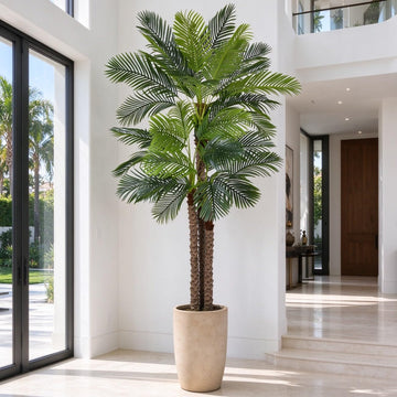 Artificial Triple Phoenix Palm Tree 10ft with 36 Leaves Realistic