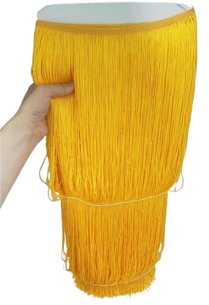 Sewing Fringe Trim 2Meter 50CM/100CM Long Lace Trim Tassel Fringe for DIY Latin Dress Stage Clothes Curtain(Gold