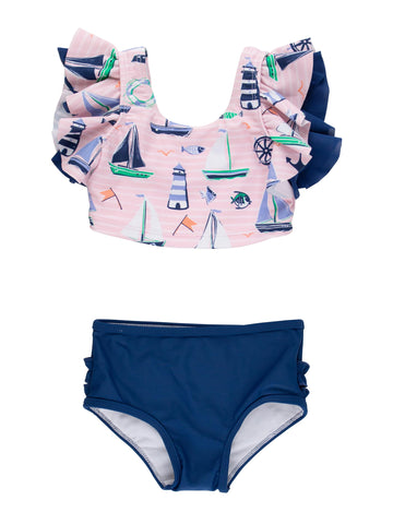Baby/Toddler Girls Waterfall Tankinis - 2 Piece Swimsuit UPF50+