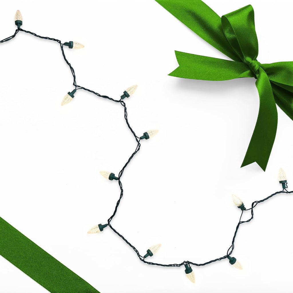 LED C7 Faceted Christmas Lights - Warm White - 20.25' Green Wire - 50ct