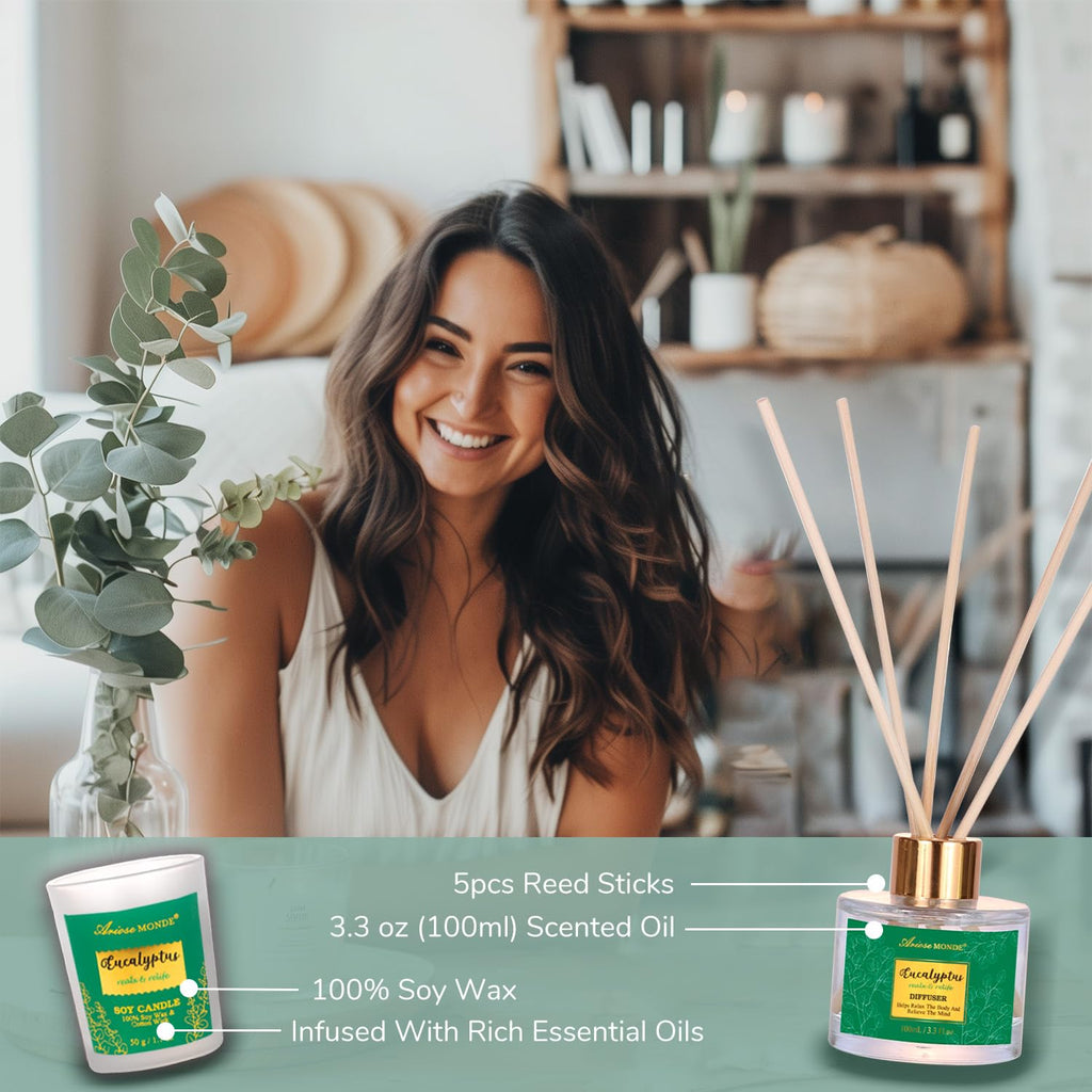 Gift Baskets for Women & Men, 13pcs Eucalyptus Spa Gifts for Women