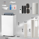 Finnmark 14,000 BTU Portable Air Conditioner and Heater, Dehumidifier, 3-Speed Fan, Covers Rooms up to 600 Sq. Ft.