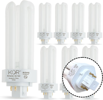 26W Triple Tube Compact Fluorescent Light Bulb, 8 Pack