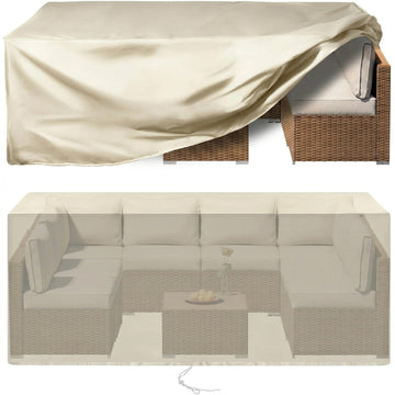 Outdoor Furniture Covers, Custom Size 84"(L) x 48"(W) x 34"(H) Rectangular Patio Table and Chair Waterproof Covers
