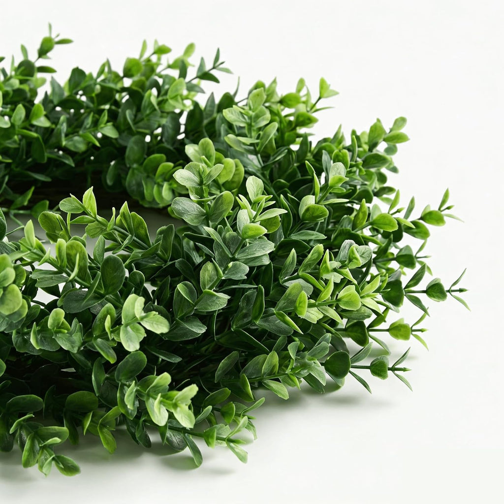 26'' Large Artificial Boxwood Wreath for Front Door Home Décor - Set of 2