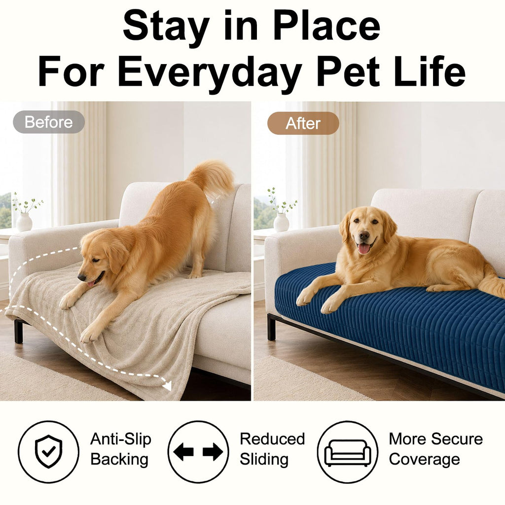 Couch Covers for Dogs, Non Slip Plush Washable Sofa Cover for Pets