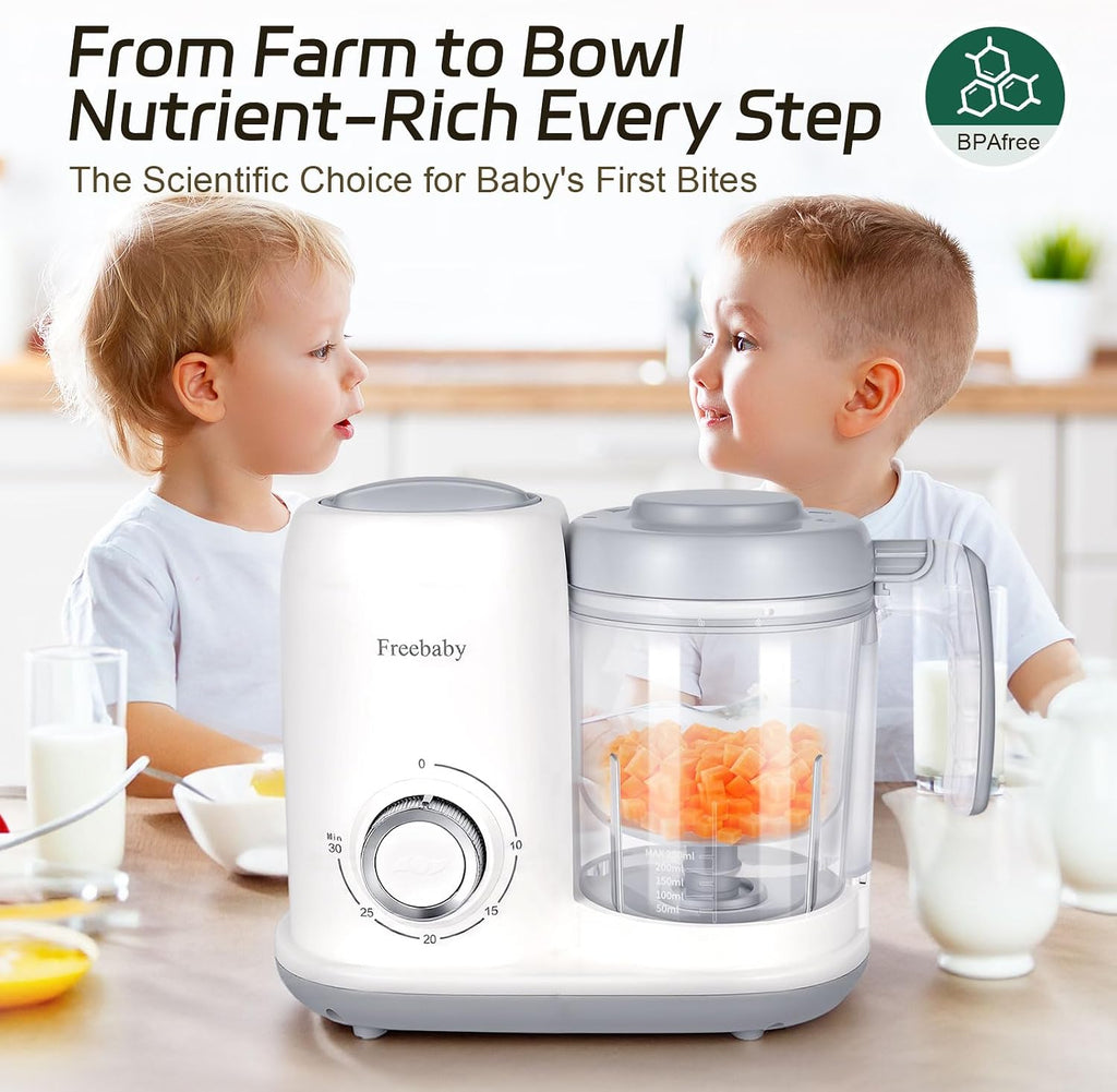 4 in 1 Baby Food Maker and Steamer, One Step Baby Food Processor and Puree Blender, 400ml Big Capacity, Dishwasher