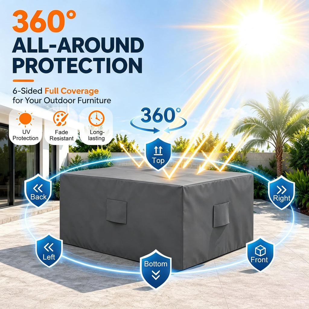 Patio Furniture Covers Waterproof Outdoor Couch Cover with Zipper | Fully Enclosed, Zipper Bottom, 79"L x 37"W x