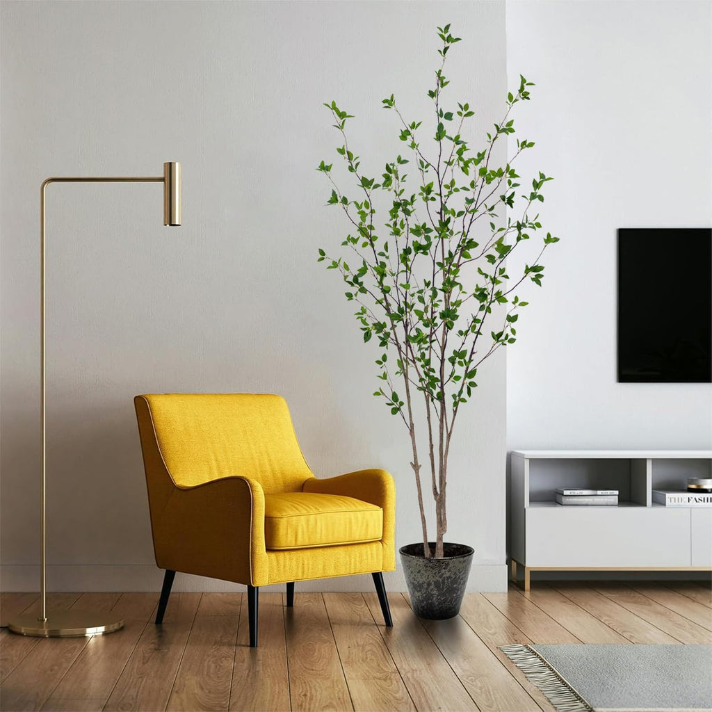 7FT Artificial Citrus Tree, Minimalist Faux Tree with Lifelike Leave