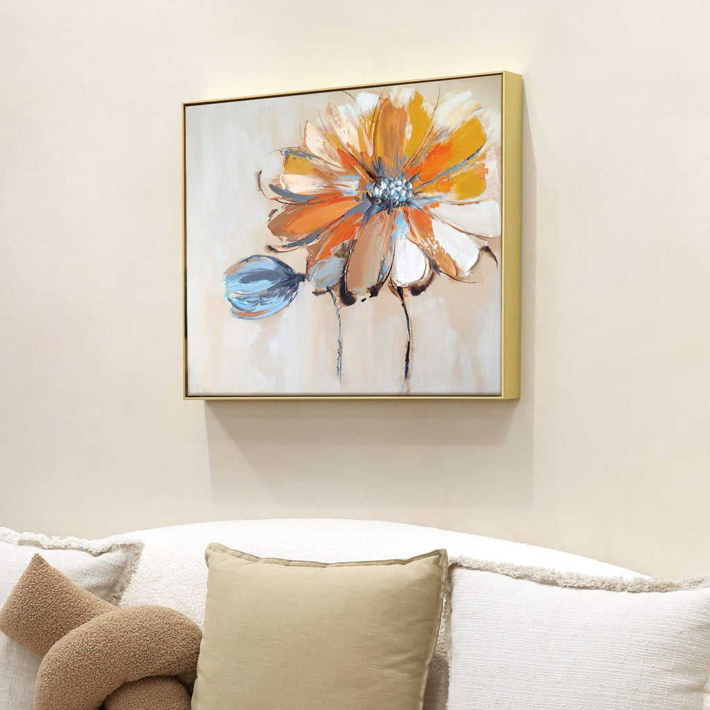 24x36 Canvas Floater Frame for Modern Abstract Art, 5/6 Deep, Gold