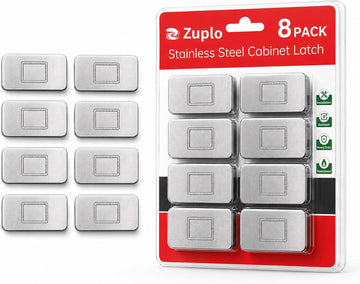 8 Pack Magnetic Cabinet Door Catch, Ultra Thin Cabinet Door Magnets with Strong Adhesive, Magnetic Cabinet Latch
