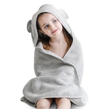 Hooded Baby Bath Towel - 100% Organic Cotton Baby Towels for Newborns, Toddlers, Boys, Girls - Soft Absorbent 450 GSM