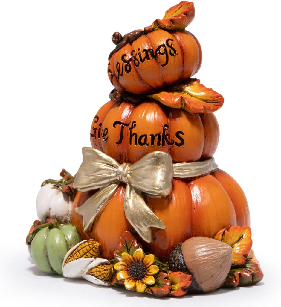 Stacked Scarecrow Figurine, Fall Thanksgiving Indoor Decor