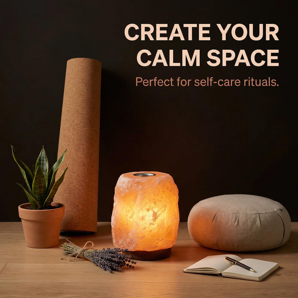 Himalayan Pink Salt Lamp Diffuser, Aromatherapy Tray, Dimmer Switch