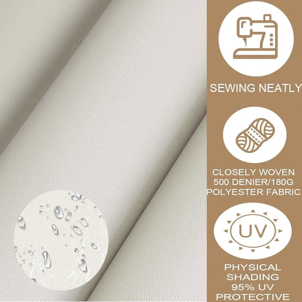 Patio Canopy Replacement Top For 6 Ribs, Fade Resistant Tear Resistant Outdoor Table Market Umbrella Canopy Cloth For