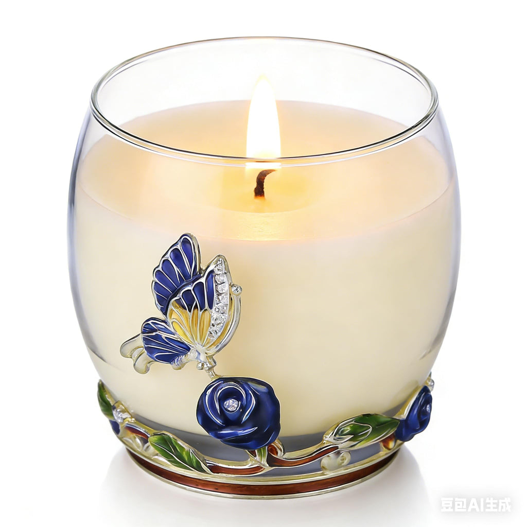 Butterfly Rose Design, Lavender Scented Candles Gifts for Women