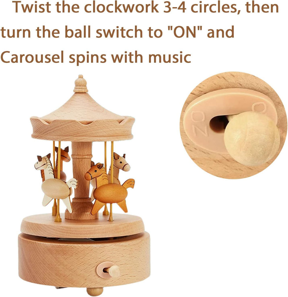 Classical Music Box Revolve Musical Boxes Christmas Birthday Valentine's Day Gifts for Lover, Boyfriend, Girlfriend