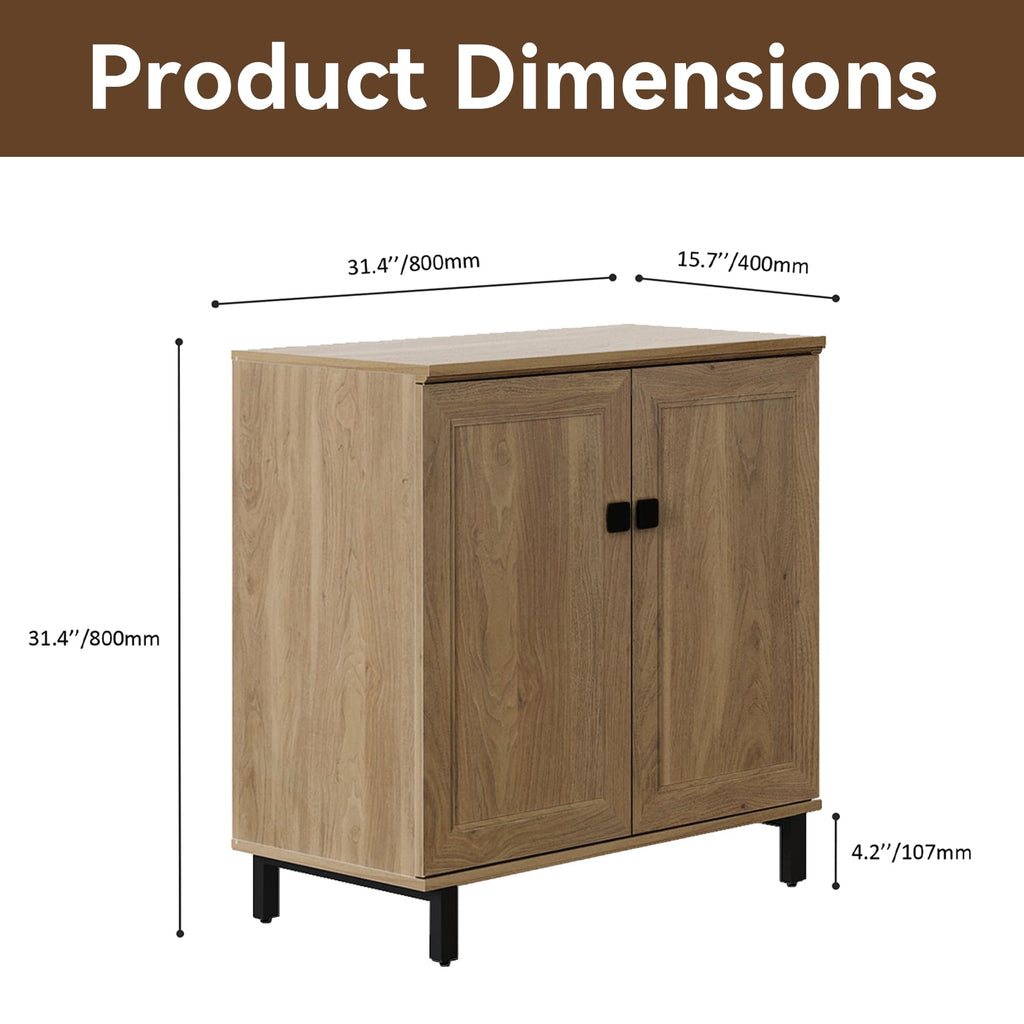 Buffet Sideboard Cabinet Farmhouse Modern 2 in 1 Storage Cabinet with Adjustable Shelves, Coffee Bar, Living Room