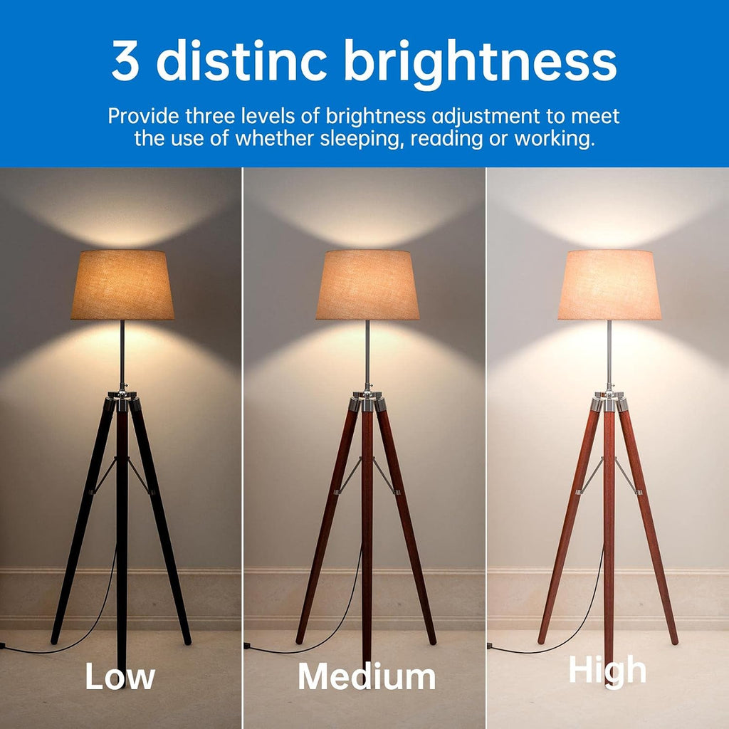 3 Way A21 LED Bulb,50 -100 -150W Equivalent,5000K Daylight, E26 Base,4 Pack