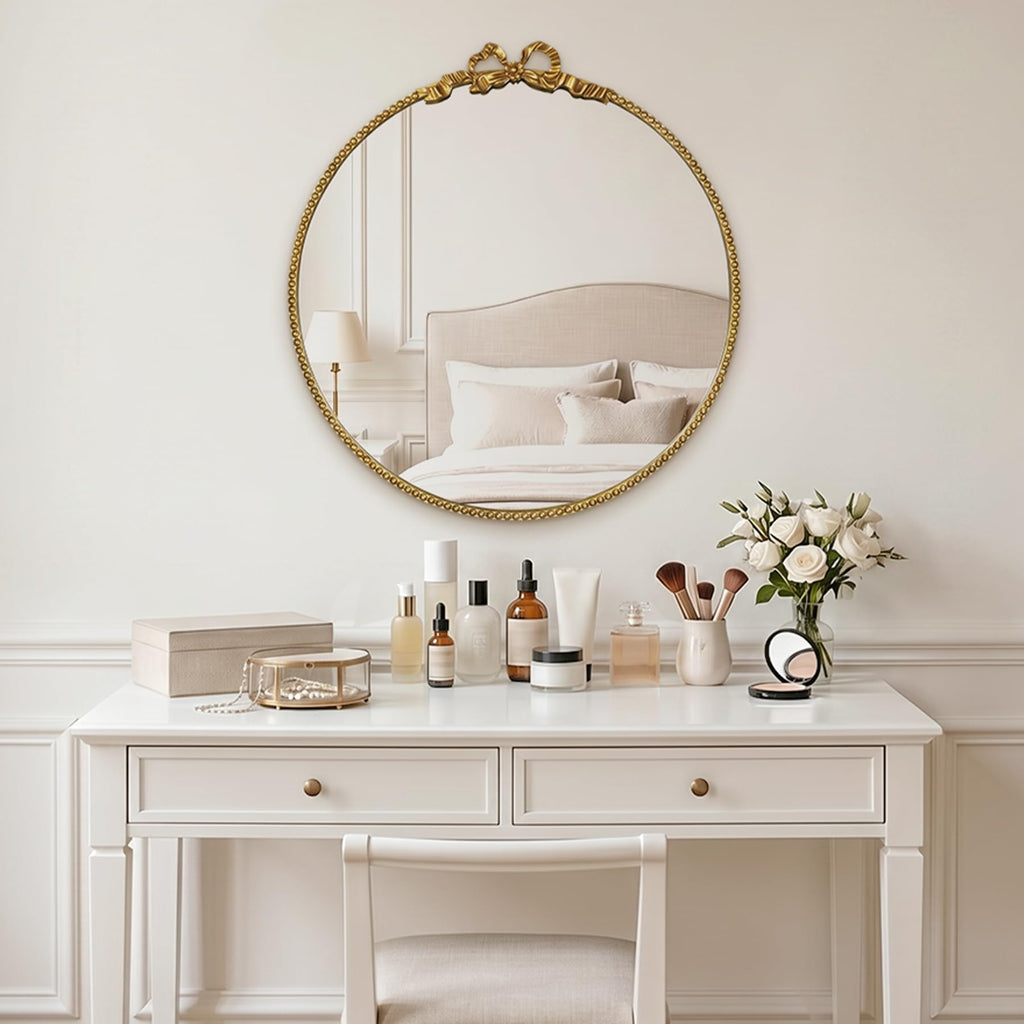 Antique Gold Mirror 28 Inch Round Mirror