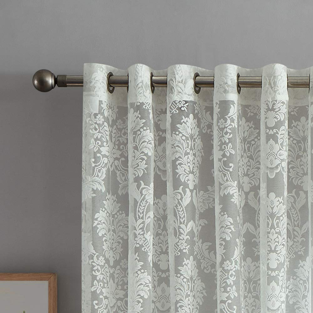 Extra Large Lace Room Dividing Curtains LI Ivory 108x100