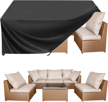 Patio Furniture Covers, Outdoor Furniture Covers Waterproof, Heavy Duty Oxford Patio Table Cover for Outdoor Table