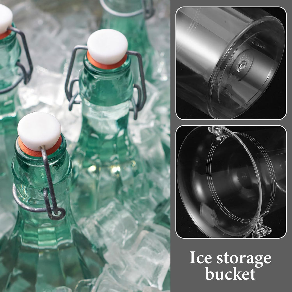 Ice Bucket with Handles Acrylic for Bars and Nightclubs