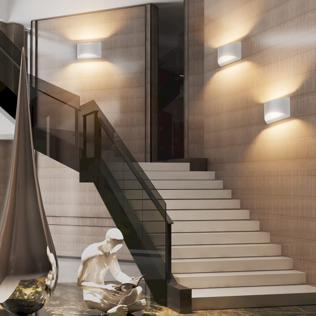Aluminum Modern Indoor LED Wall Sconce Interior Wall Lights 1 Pack Hardwired Up and Down Wall Mount Light Bedroom