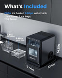 Nugget Ice Maker Countertop 44lbs Per Day Pebble Sonic Ice Makers Machine Chewable Pellet Ice with Self-Cleaning