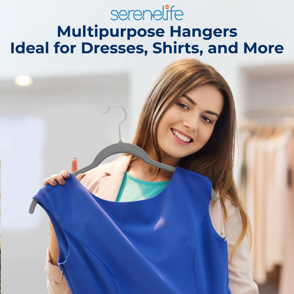 30-Piece Shirt Hangers, Premium Non-Slip Velvet Hangers Pack with 360° Swivel Hooks, Slim Space-Saving Design for