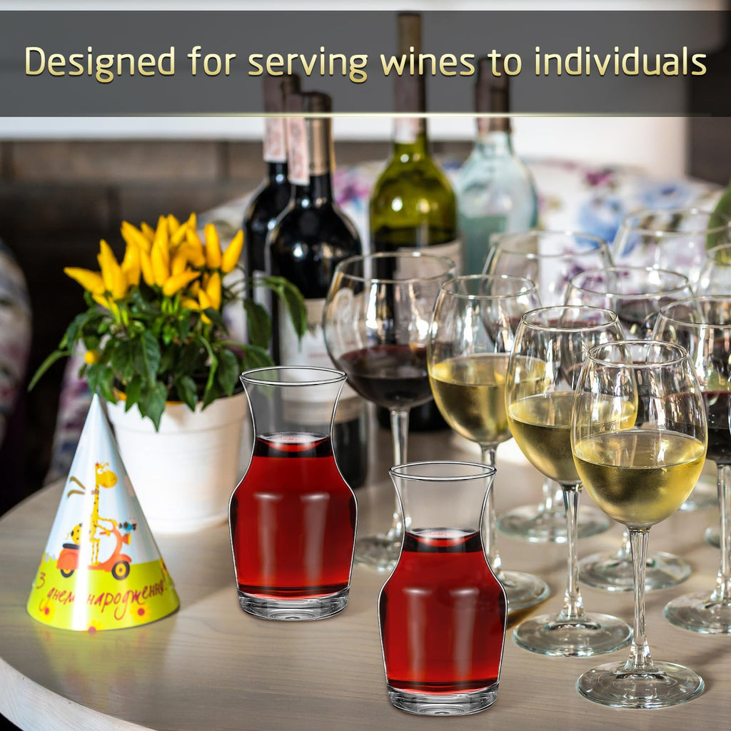 36 Pack Wine Carafes Glass Small Single Serving Decanter, 6.5 oz