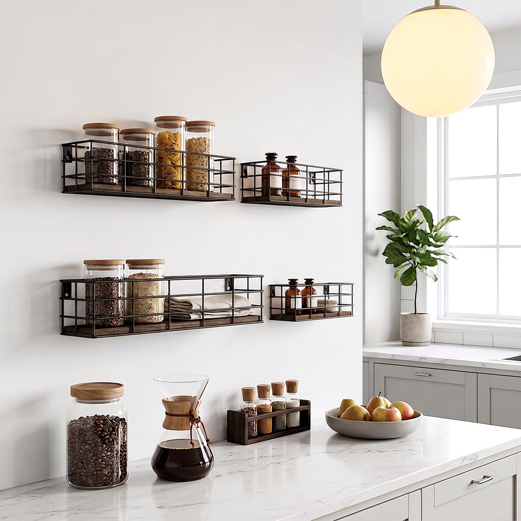Wire Frame Floating Shelves for Wall Storage 4 Different Sizes