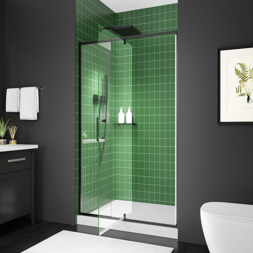 38 - 42 Inch W x 71 Inch H Semi-Frameless Pivot Shower Door