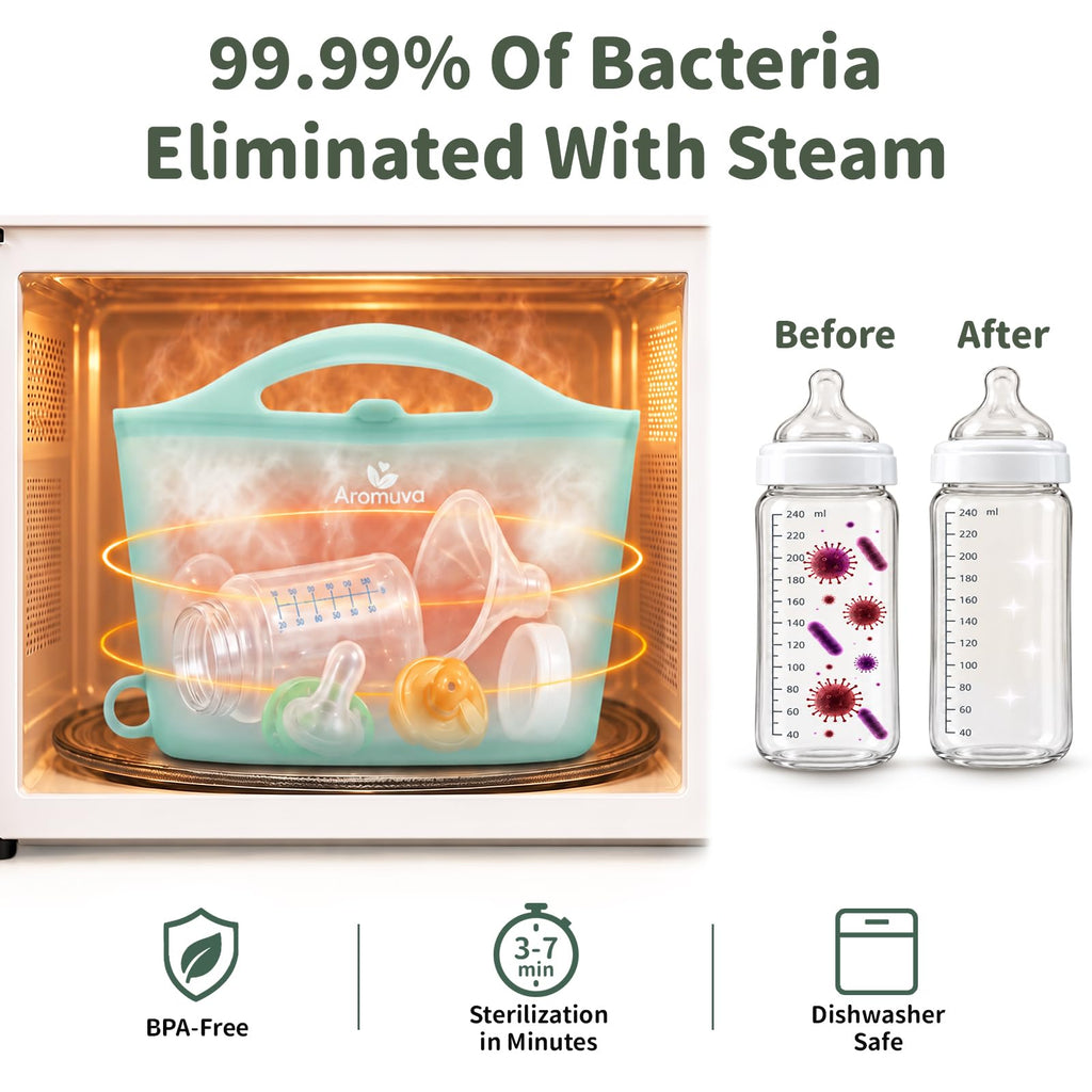 85oz Reusable Silicone Microwave Sterilizer for Baby Bottles
