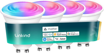 Matter GU10 Smart Light Bulbs, MR16 GU10 LED Bulbs, 4Pack