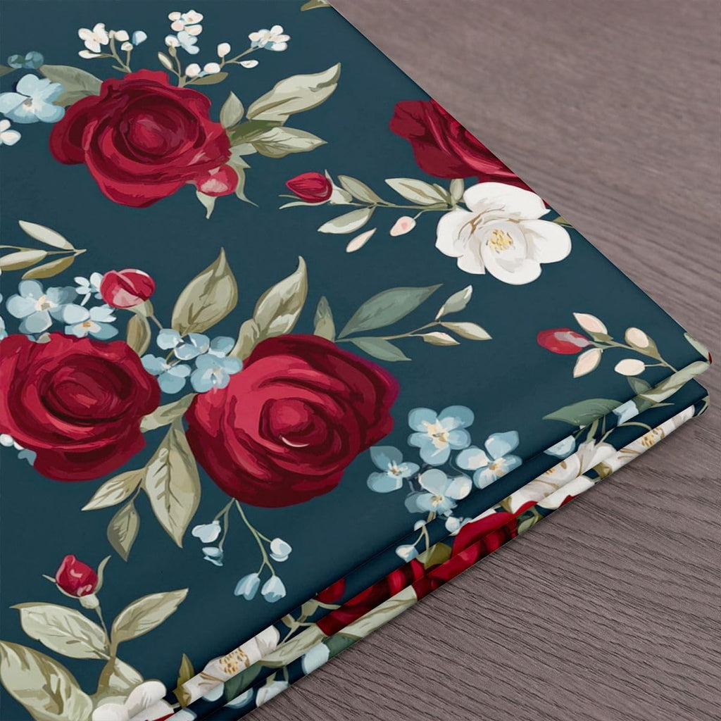 Fabric By The Yard Chic Floral Upholstery Fabric Rose Flower Romantic Decorative Fabric Valentine Theme Indoor