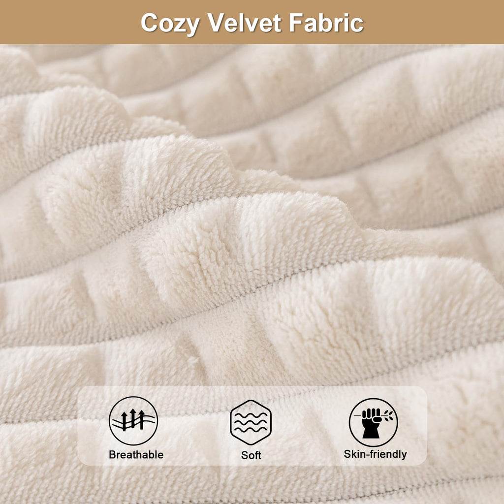 Soft Velvet Sectional Couch Covers Washable(1PC, 27.6"x94.5")