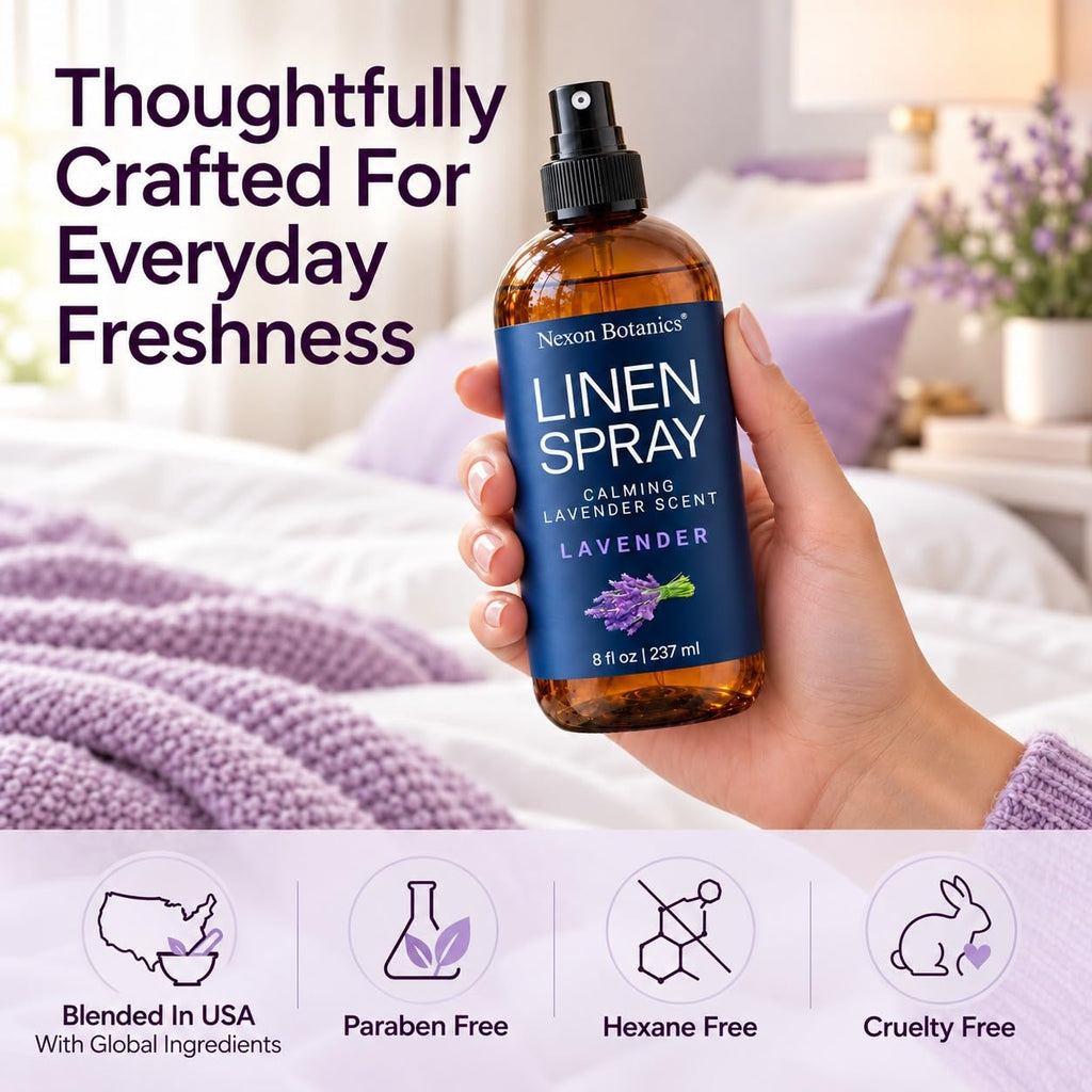 Linen Spray for Bedding 8 fl oz - Calming Pillow and Room Mist