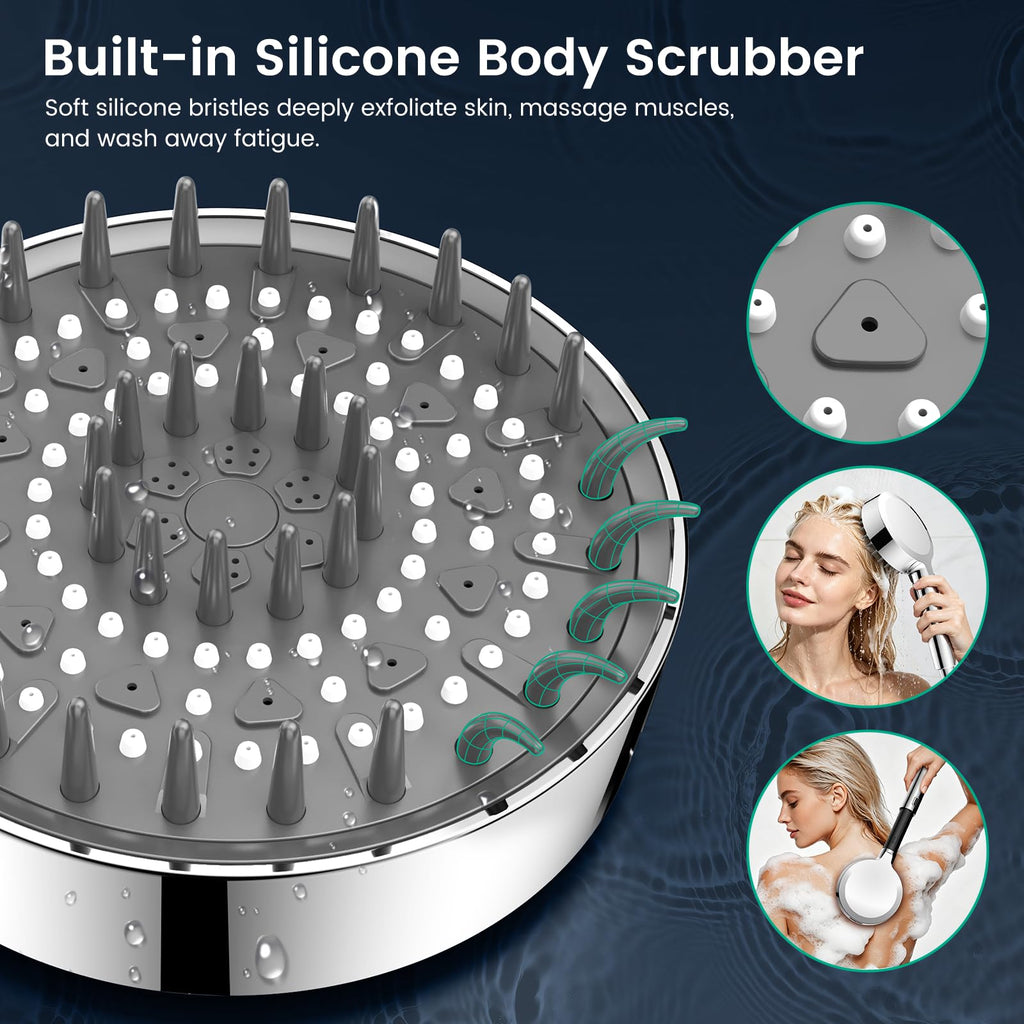 Head with Handhled High Pressure Hand held Showerhead with 6 Modes