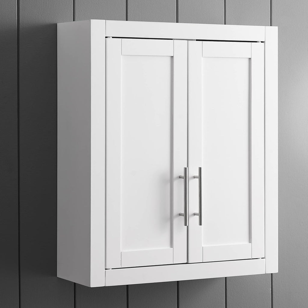 Savannah Wall Mounted Bathroom Storage Medicine Cabinet with Shelves, White